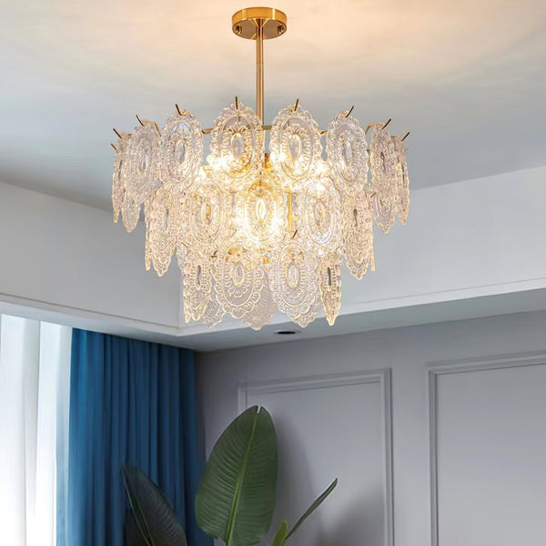 gold wave glass chandelier dining room kitchen island