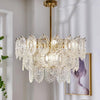 gold wave glass chandelier dining room kitchen island