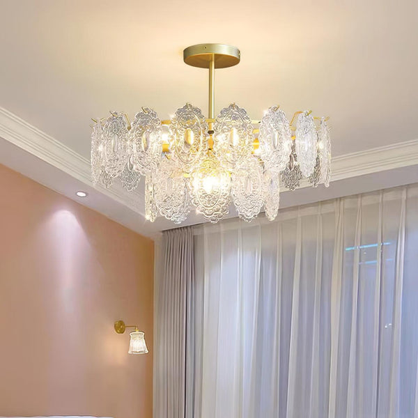 gold wave glass chandelier dining room kitchen island
