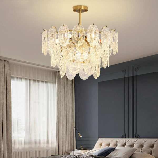gold wave glass chandelier dining room kitchen island
