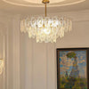 gold wave glass chandelier dining room kitchen island