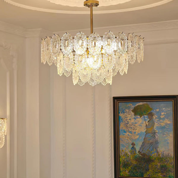 gold wave glass chandelier dining room kitchen island