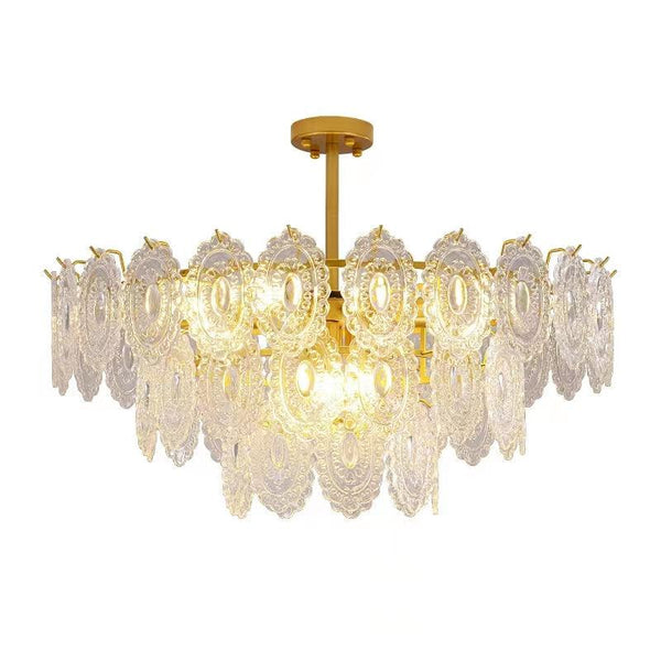 gold wave glass chandelier dining room kitchen island