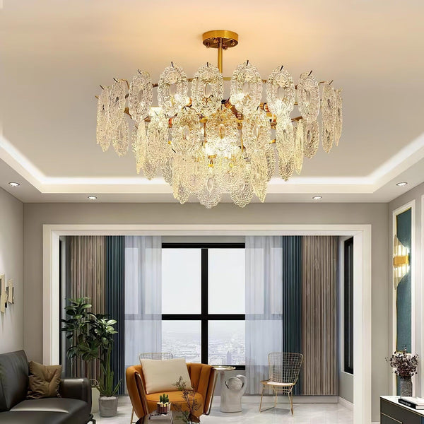 gold wave glass chandelier dining room kitchen island