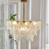 gold wave glass chandelier dining room kitchen island