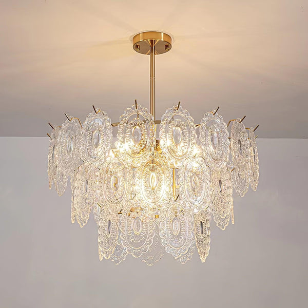 gold wave glass chandelier dining room kitchen island