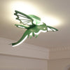 green dinosaur acrylic led ceiling light for kids bedroom