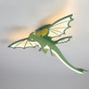 green dinosaur acrylic led ceiling light for kids bedroom