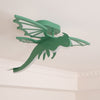 green dinosaur acrylic led ceiling light for kids bedroom