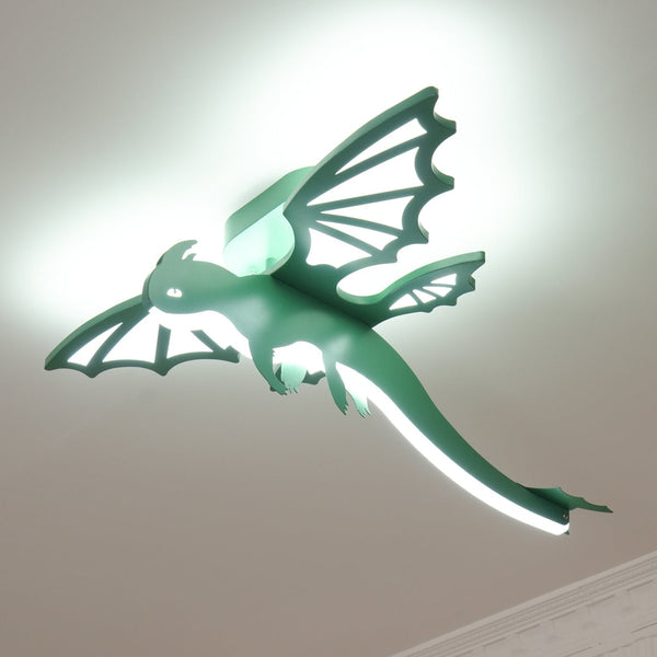 green dinosaur acrylic led ceiling light for kids bedroom