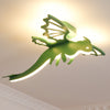 green dinosaur acrylic led ceiling light for kids bedroom