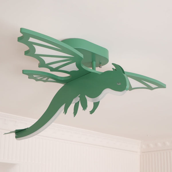 green dinosaur acrylic led ceiling light for kids bedroom