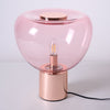 hand blown glass bubble table lamp mirrored base