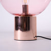hand blown glass bubble table lamp mirrored base