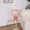 hand blown glass bubble table lamp mirrored base