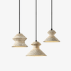 honey travertine sculptural pendant light