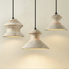 honey travertine sculptural pendant light