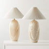 honey travertine sculptural table lamp