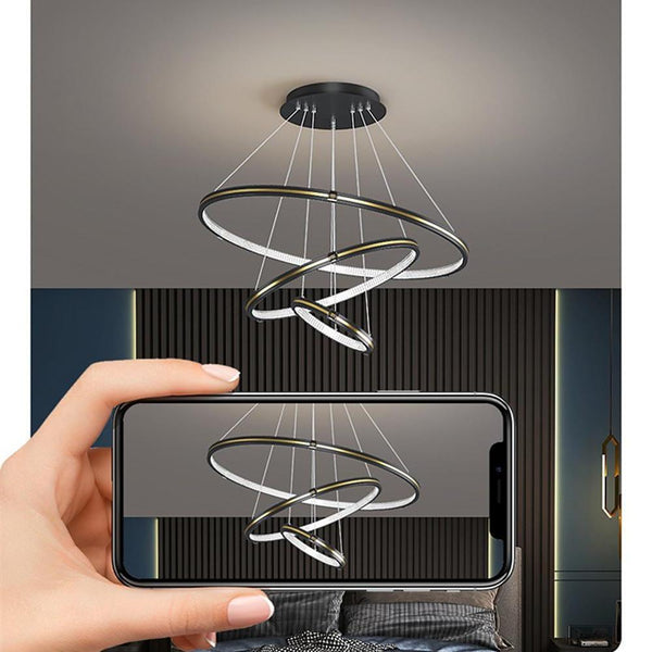 Stylish 3 Rings Led Chandelier