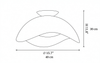 Modern Wave Ceiling Light, Sculptural Integrated LED Flush Mount for Bedroom and Living Room