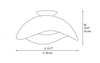 Modern Wave Ceiling Light, Sculptural Integrated LED Flush Mount for Bedroom and Living Room