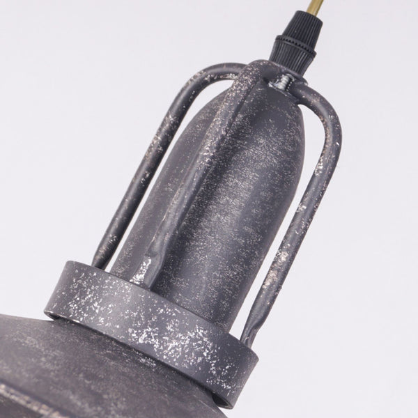 industrial antique gray iron dome pendant light