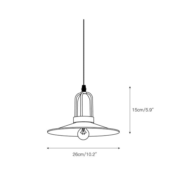 industrial antique gray iron dome pendant light