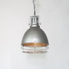 industrial antiqued silver iron pendant light