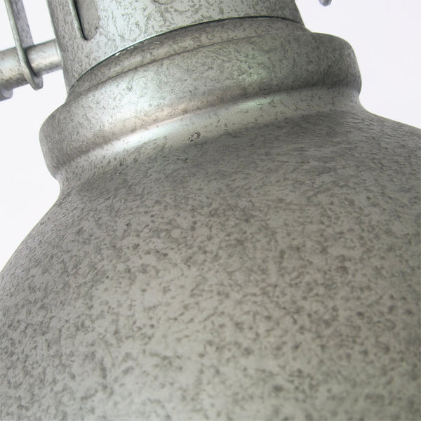 industrial antiqued silver iron pendant light