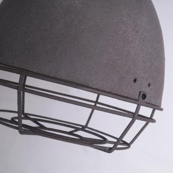 industrial antiqued silver iron pendant light