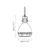 industrial antiqued silver iron pendant light