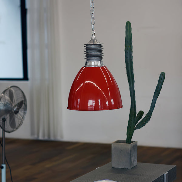 industrial black aluminum dome pendant lamp
