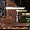 industrial black clear glass linear led pendant light