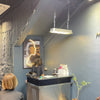 industrial black clear glass linear led pendant light