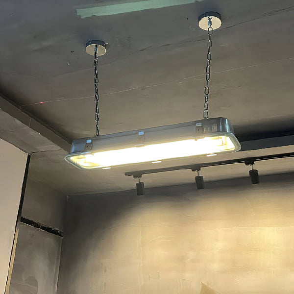 industrial black clear glass linear led pendant light
