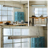 industrial black clear glass linear led pendant light