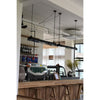 industrial black clear glass linear led pendant light