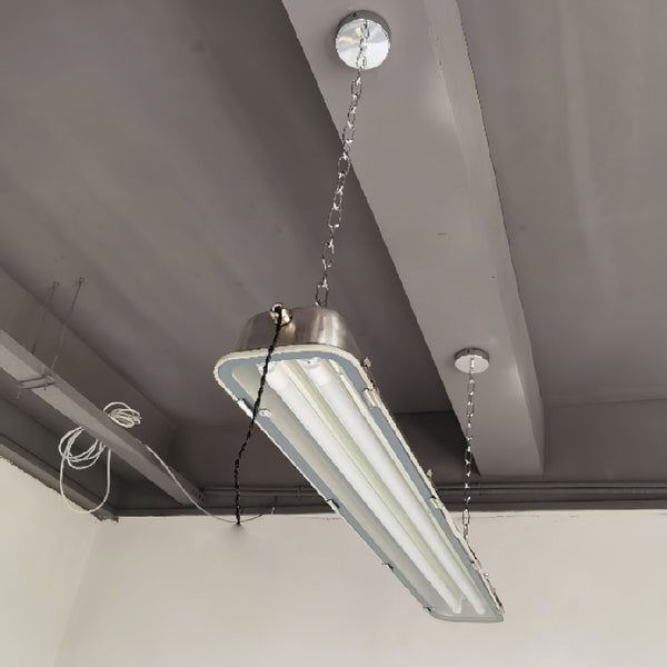 industrial black clear glass linear led pendant light