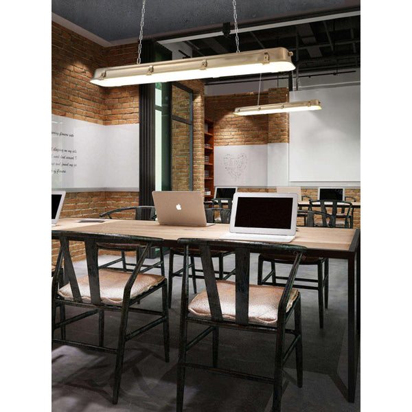 industrial black clear glass linear led pendant light