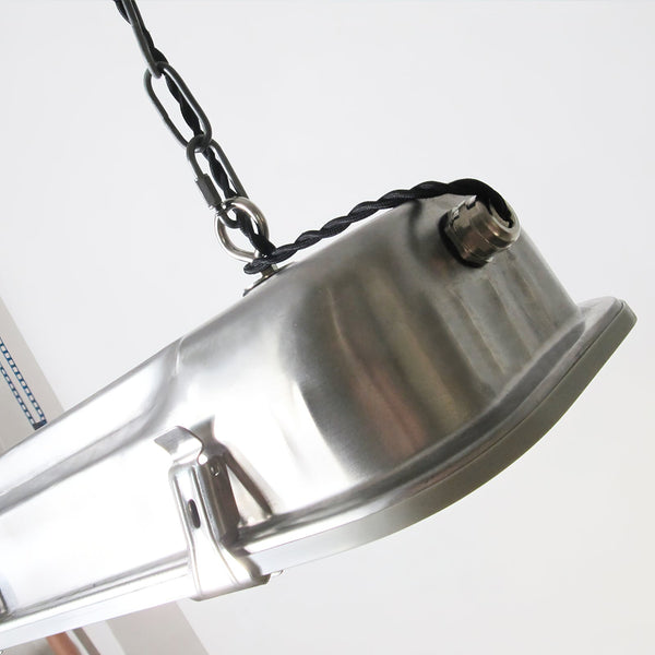 industrial black clear glass linear led pendant light