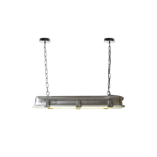 industrial black clear glass linear led pendant light