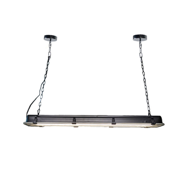 industrial black clear glass linear led pendant light