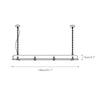 industrial black clear glass linear led pendant light