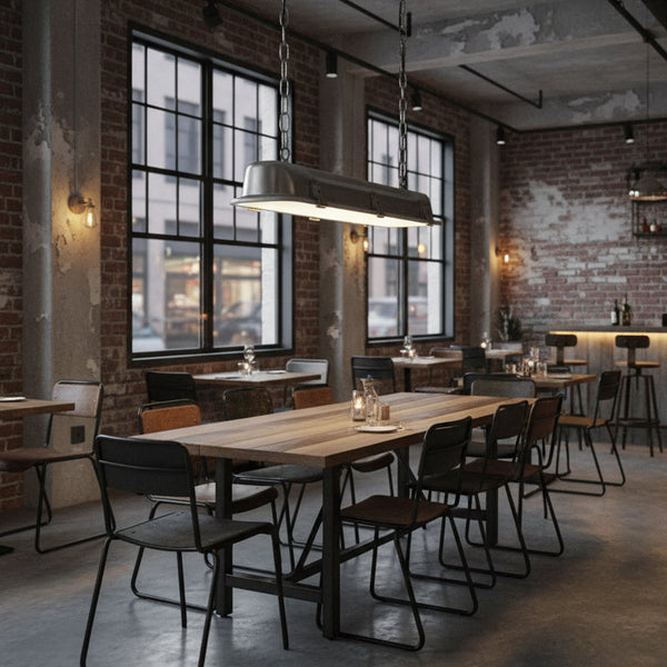 industrial black clear glass linear led pendant light