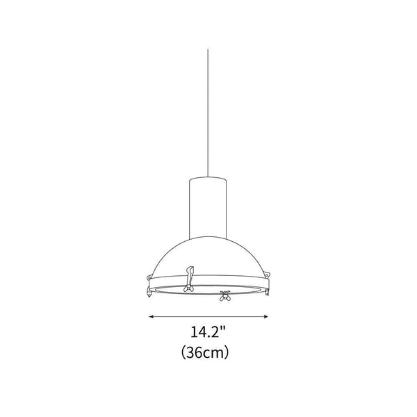 industrial black iron forged pendant lamp