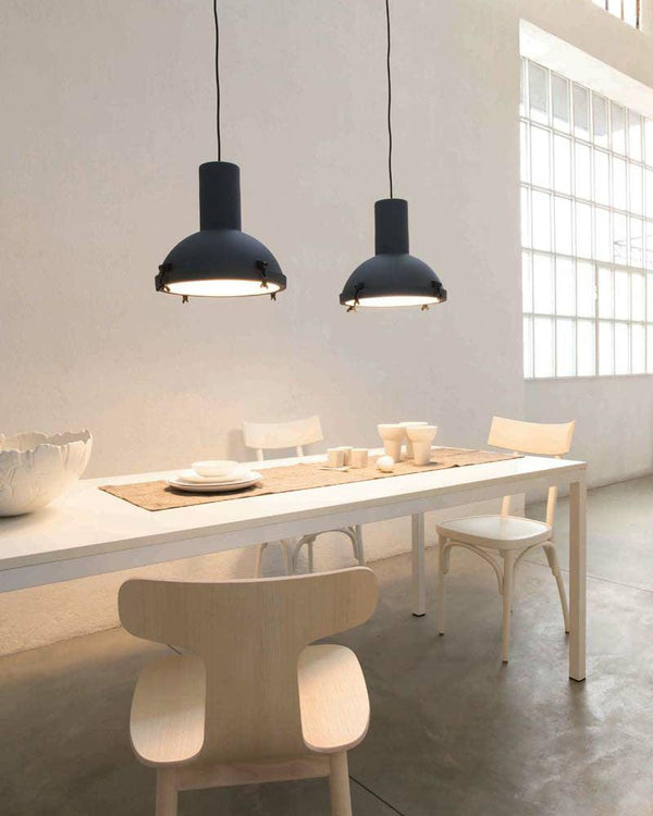 industrial black iron forged pendant lamp