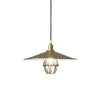 industrial black nickel iron dome pendant light