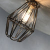 industrial black nickel iron dome pendant light