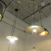 industrial black nickel iron dome pendant light