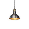 industrial brass iron dome pendant light